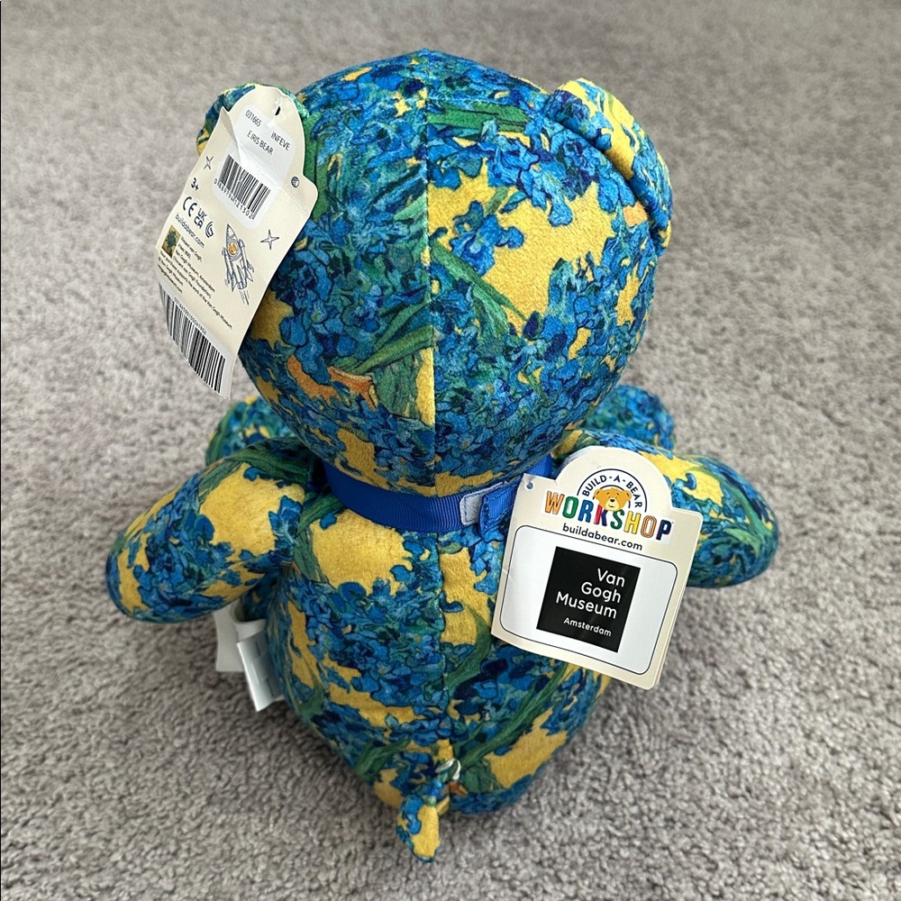 Build A Bear Van Gogh Museum Amsterdam Irises Bear Plush NWT - Picture 4 of 6